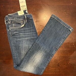 Zara Women's Faded Blue Cropped Flare Jeans